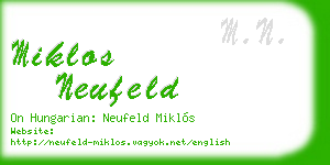 miklos neufeld business card
