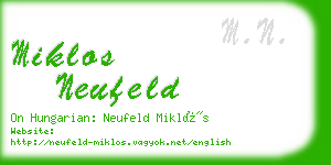 miklos neufeld business card